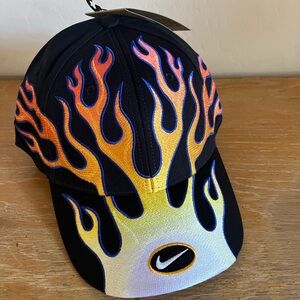 Nike Black and Orange Flame Hat
